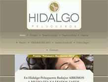 Tablet Screenshot of hidalgopeluquerosbadajoz.com